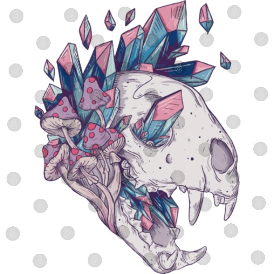 Crystal Cat Skull Digital Files