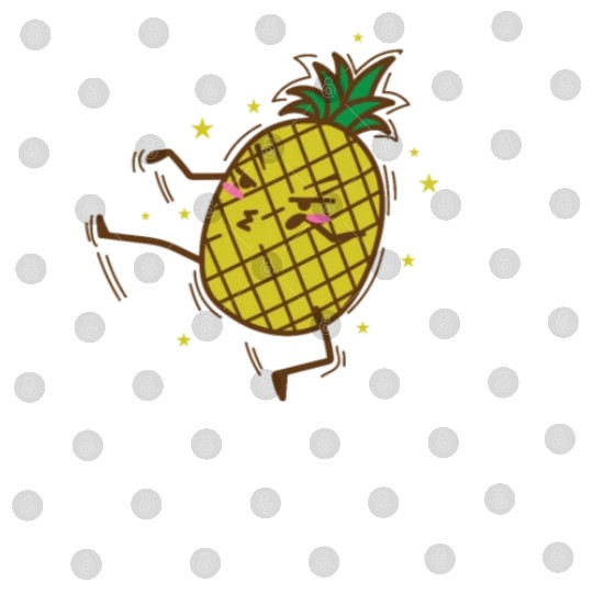Karate Pineapple Tropical Sweet Fruit Digital Files