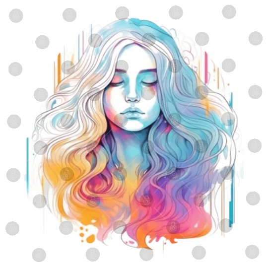 Glimmering Holographic Girl The Future is Now Digital Files