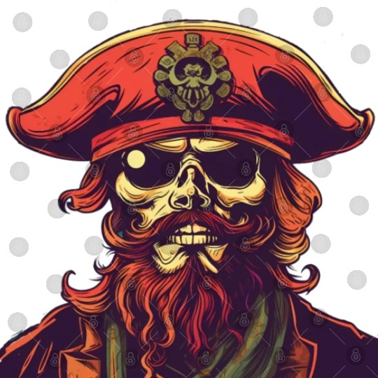 Fierce Pirate Skull Set Sail for Adventure Digital Files
