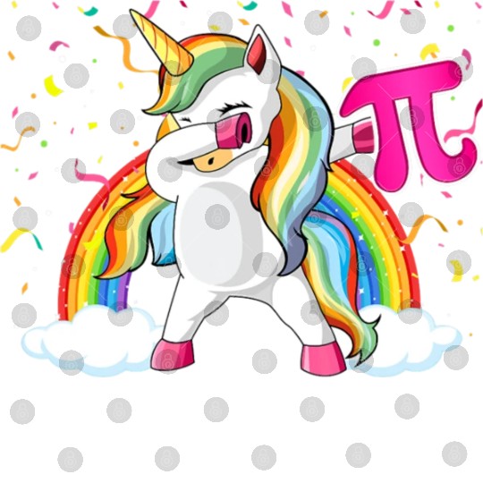 Dabbing Pi Day Unicorn Mathematic Superhero Digital Files