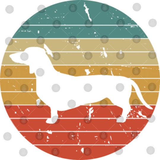 Daschund In sunset Circle Daschund Dog Lover Digital Files