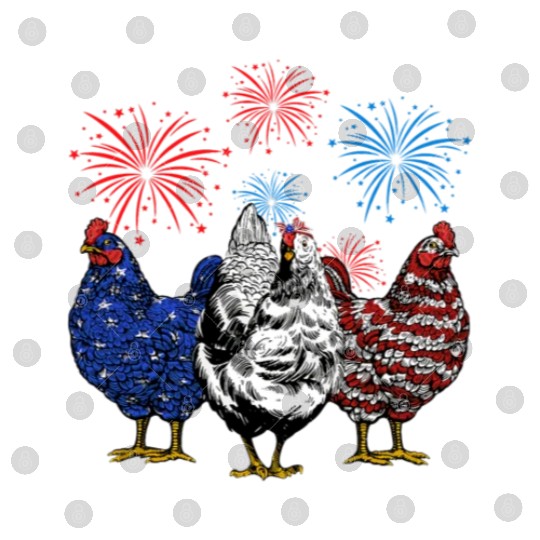 Funny Chickens American Flag Patriotic Farmer 4th Digital Files