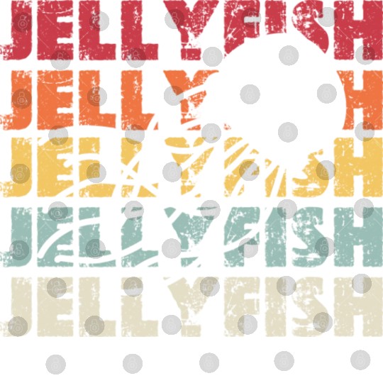 Retro Jellyfish Silhouette Men Women Ocean Lover Digital Files