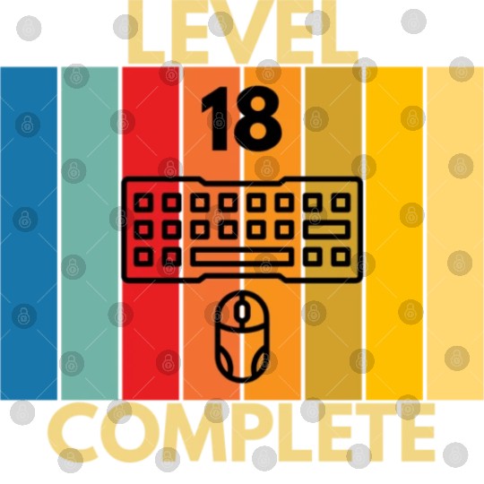 Gamer 18th Birthday Gift - Level 18 Completed Digital Files