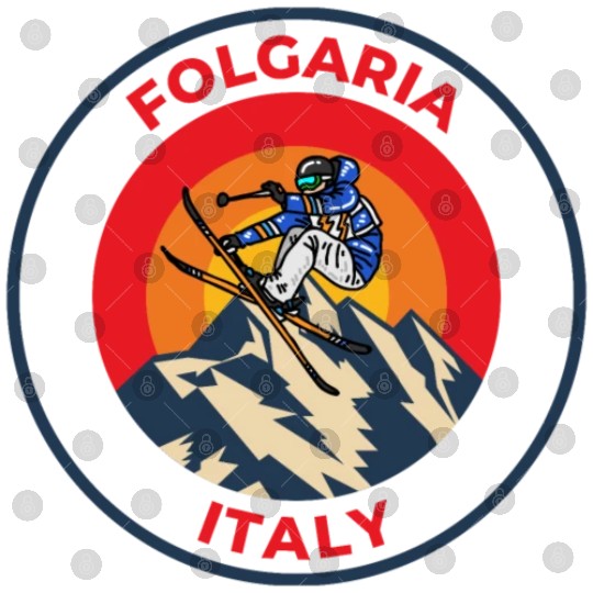 Vintage Cool Skiing in Folgaria Italy Sunset Digital Files