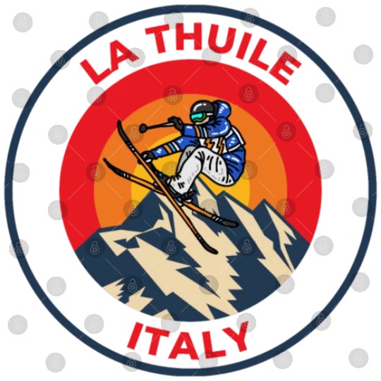 Vintage Cool Skiing in La Thuile Italy Sunset Digital Files