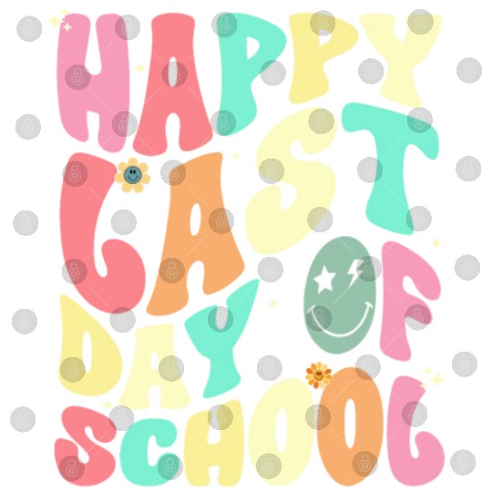 Groovy Happy Last Day of School Teacher Student Digital Files