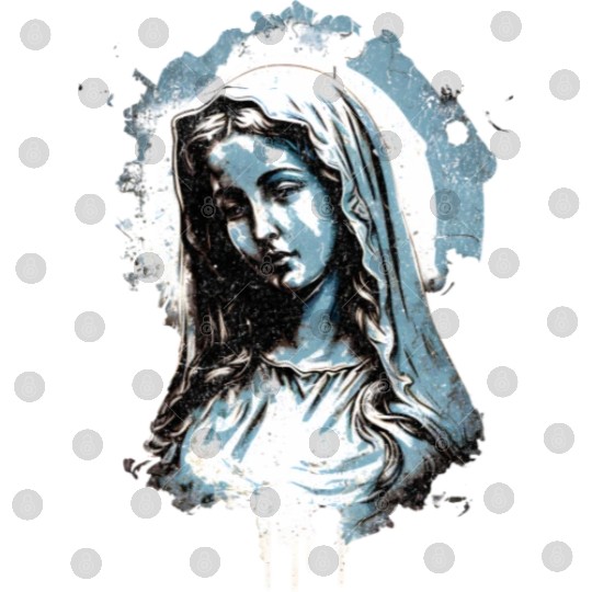 Vintage Virgin Mary - Distressed Design Digital Files