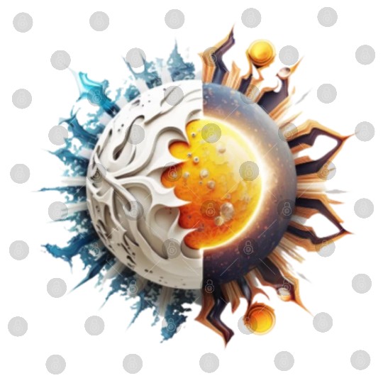 White background sun planet logo fantasy Digital Files