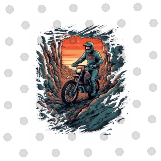 Dirt Bike Rocky Terrain Offroad Biker Motocross Digital Files