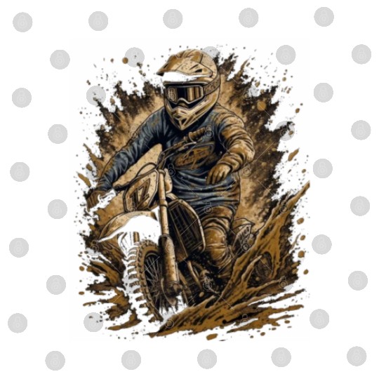 Dirt Bike Biker Stuck in Mud Offroad Rider Digital Files