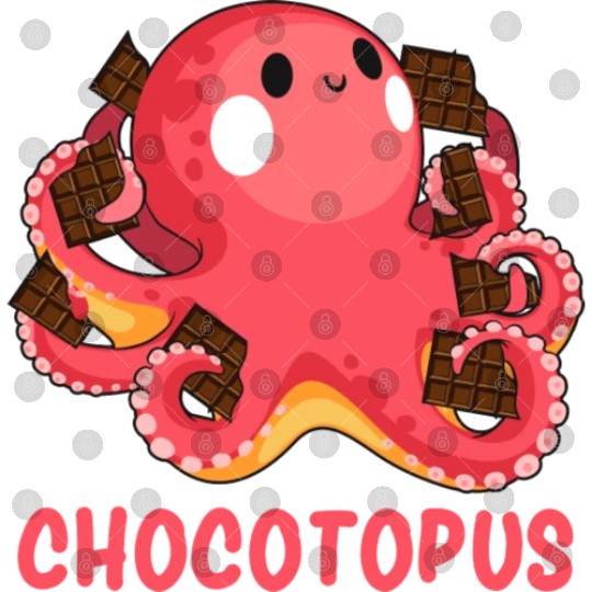 Chocotopus Octopus Funny Sweet Tooth Digital Files