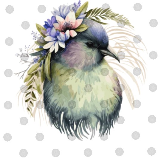 Cute Kiwi Bird Flower Crown Floral Exotic Birds Digital Files