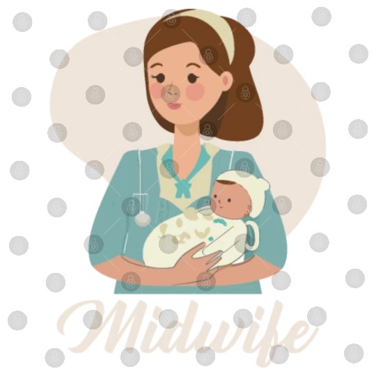 Midwifery Profession Newborn Childbirth Midwife Digital Files