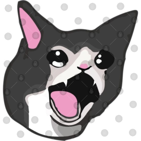 Yamero Crying Screaming Cat Meme Cute Japanese Digital Files