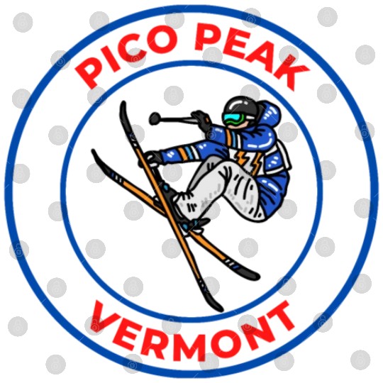 Retro Skiing in Pico Peak Vermont Holiday Souvenir Digital Files