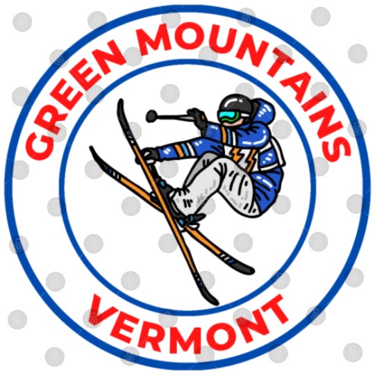 Retro Skiing in Green Mountains Vermont Souvenir Digital Files