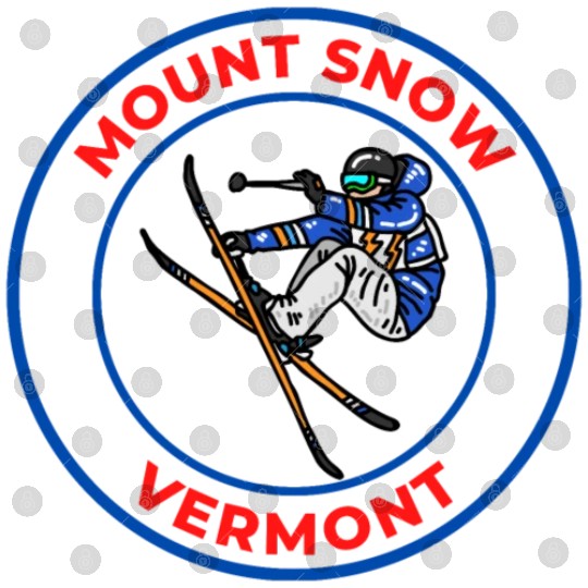 Retro Cool Skiing Mount Snow Vermont Souvenir Digital Files