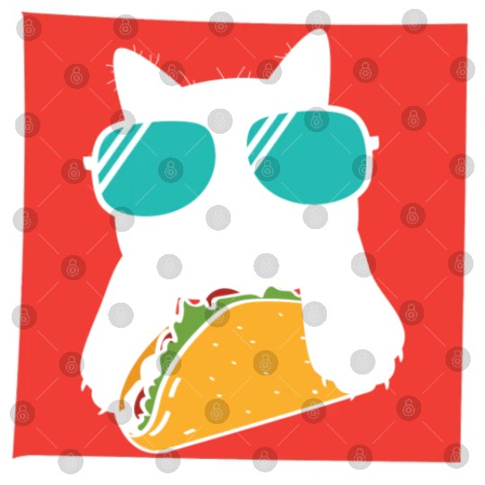 Cool Cat Taco Lover Digital Files