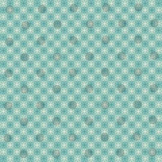 Teal Geometric Floral Retro Pattern Digital Files