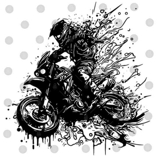 Motorcycle Motocross Biker Splash Style Racing Digital Files