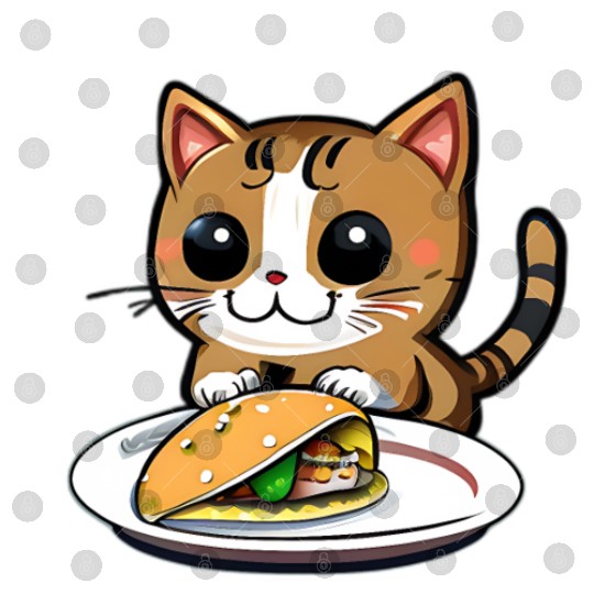Cute Cat and Taco: A Playful Combination for Your Digital Files