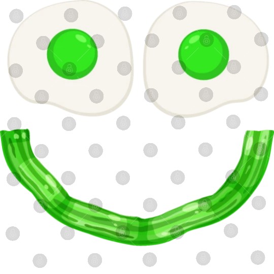 Funny Green Eggs Smile Face Ham Digital Files