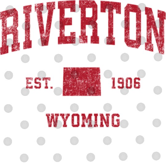 Riverton Wyoming Wy Sports Red Print Digital Files