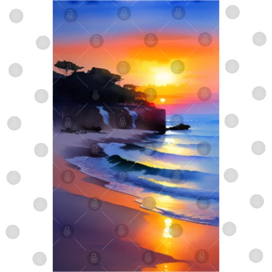 A sunrise with a seaside view Digital Files