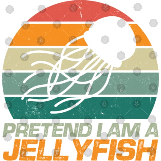 Retro Pretend I m A Jellyfish Ocean Lover Vintage Digital Files