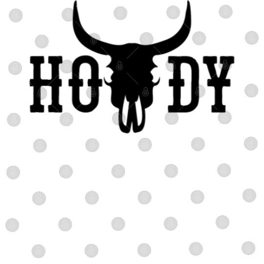 Howdy Cow Skull Western Cowboy Cowgirl Rodeo Howdy Digital Files