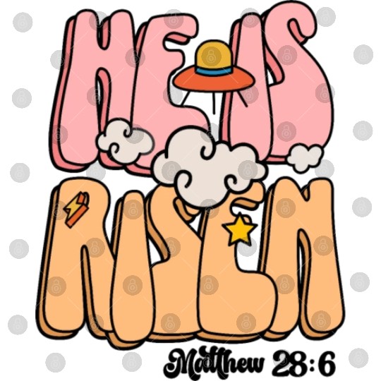 He Is Risen Modern Christian Easter Digital Files