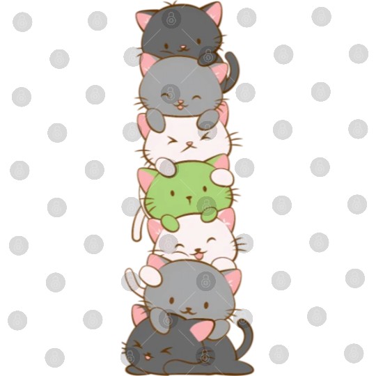 Agender Pride Kawaii Cats Lgbtq Anime Digital Files