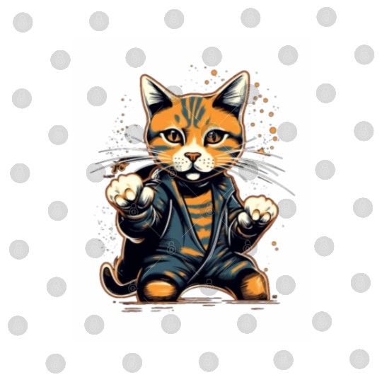 Cat Karate Taekwondo MMA Kitten Fighter Cat Lover Digital Files