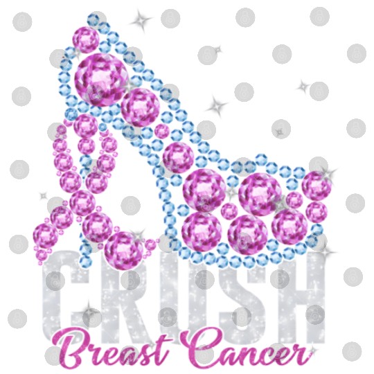 Crush Breast Cancer Bling Ribbon Digital Files