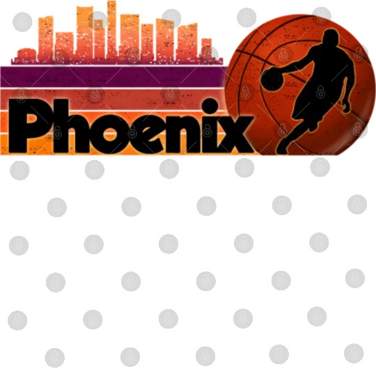 Phoenix Az Cityscape Basketball Fans Digital Files