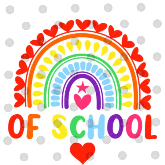 Rainbow Happy Last Day Of School Teacher Boys Digital Files