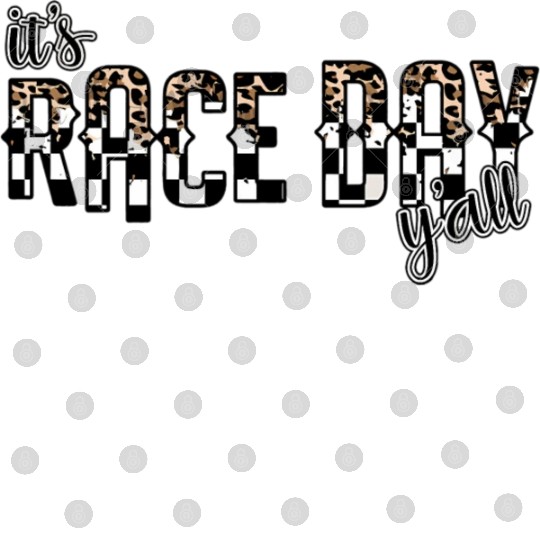 Leopard It'S Race Day Y'All Checkered Flag Racing Digital Files