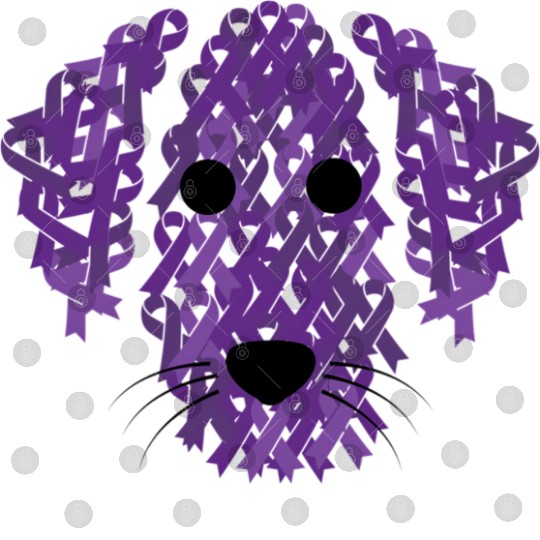 Purple Ribbon Dog Face Lupus Inspirational Awarene Digital Files