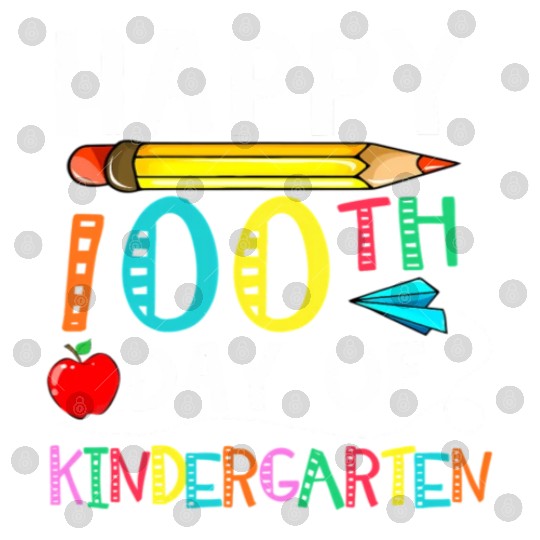 100 Days Of Kindergarten Happy 100Th Day Of School Digital Files