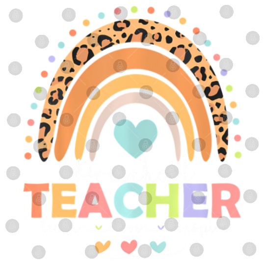 Rainbow Teach Love Inspire Preschool Teacher Back Digital Files
