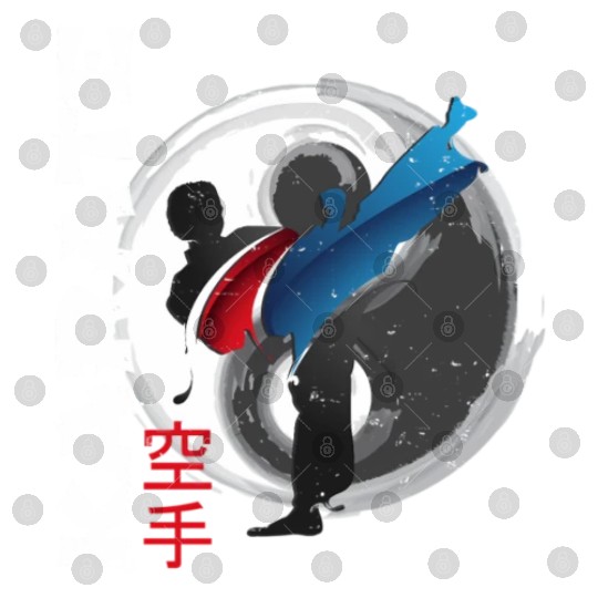 Martial Side Kick Ying Yang Karate Digital Files