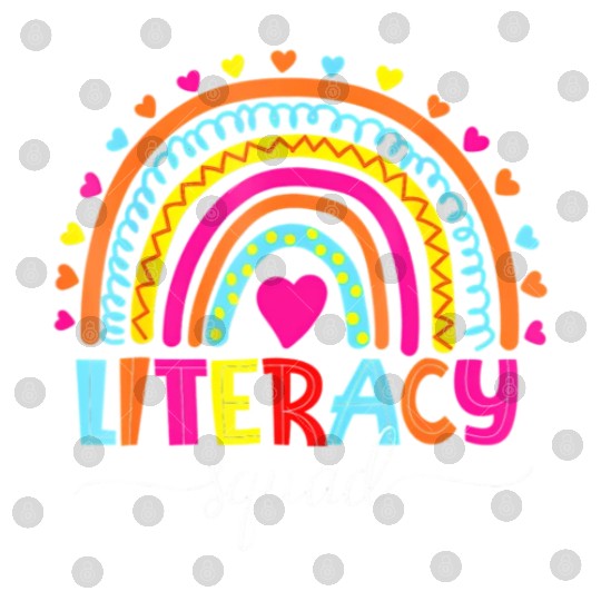 Literacy Squad Reading Teacher Rainbow Back To Sch Digital Files