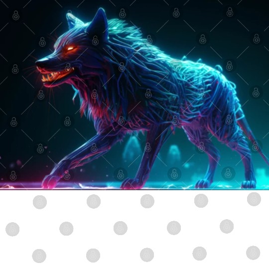 Neon Fur Wolf Digital Files