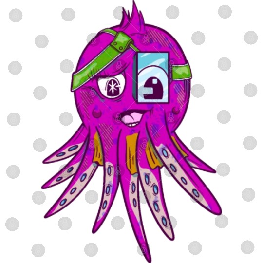 Octopus Wearing an eye patch Digital Files