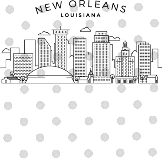 New Orleans Skyline Nola New Orleans Louisiana Digital Files
