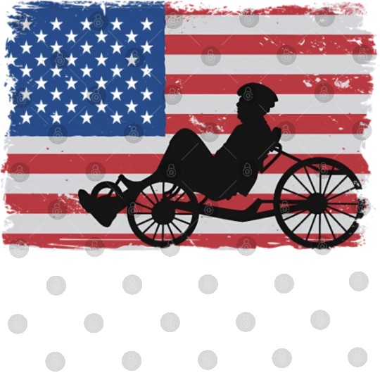 Us American Flag 4Th Of July Cyclist Recumbent Bic Digital Files