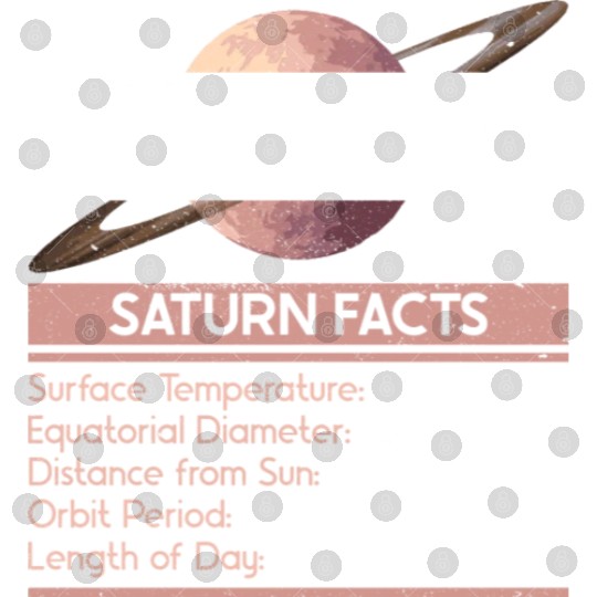 Saturn Planet Facts Space Lover Solar System Digital Files