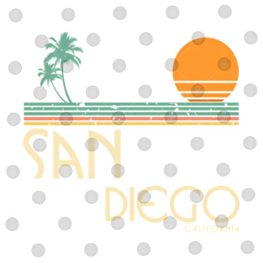 San Diego California Sunset Palms Digital Files